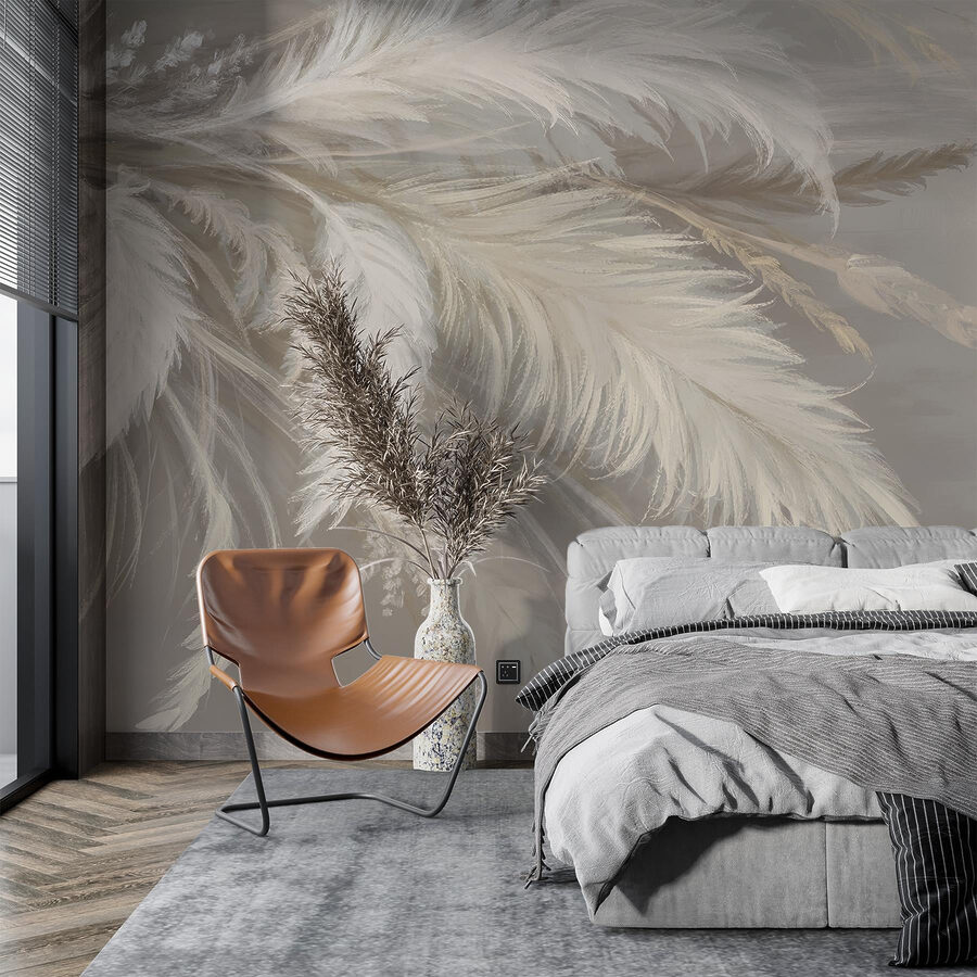 Delicate veren in zachte tinten