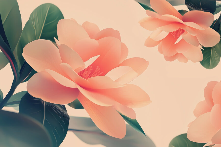 Delicate bloemen in zachte pasteltinten