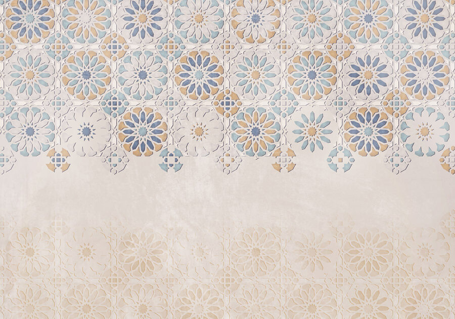 Muur met bloemenpatroon