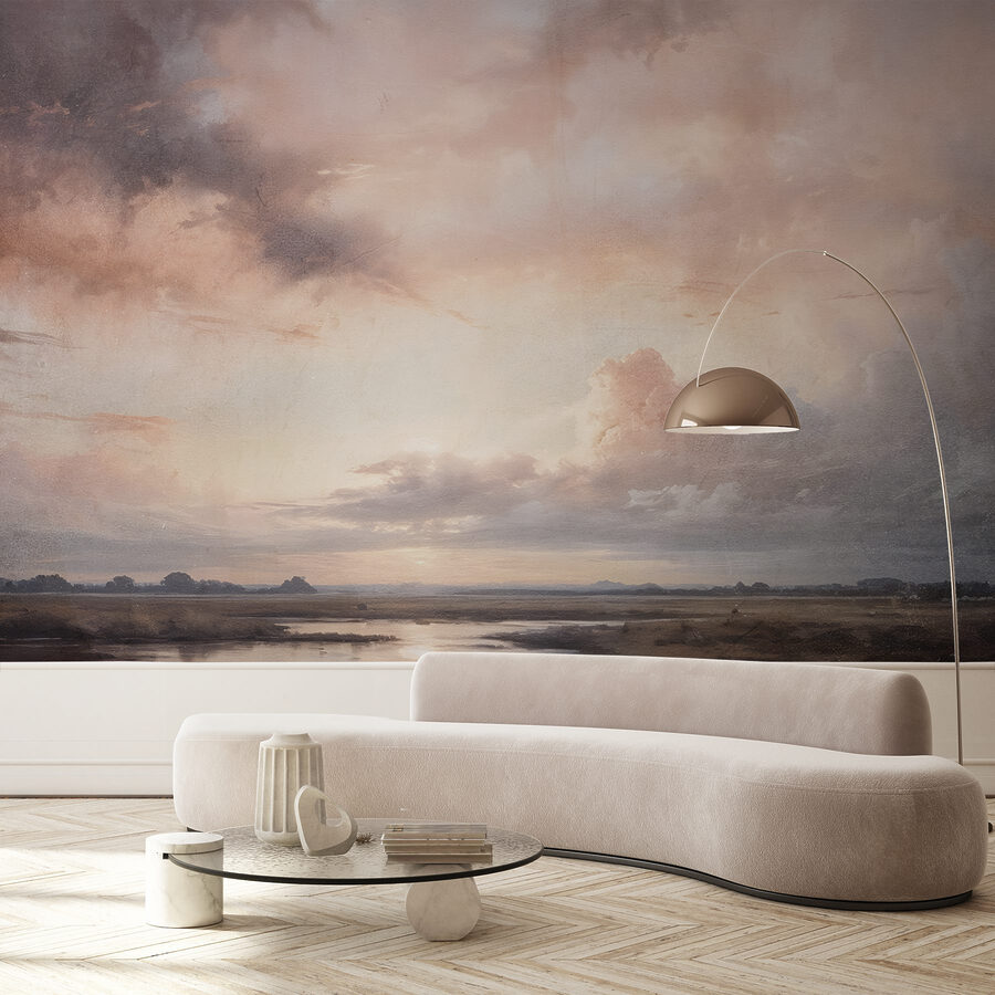 Landschap met water en wolken