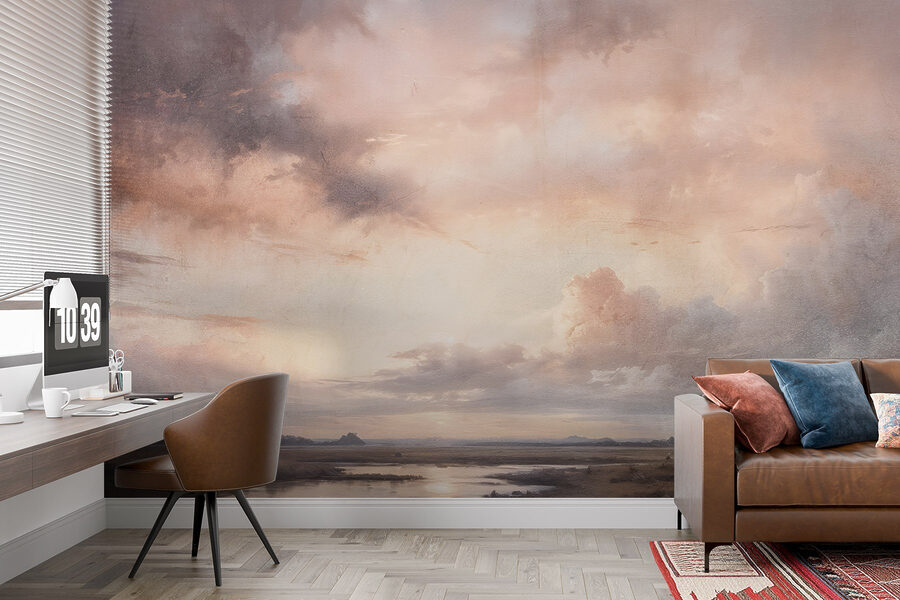 Landschap met water en wolken