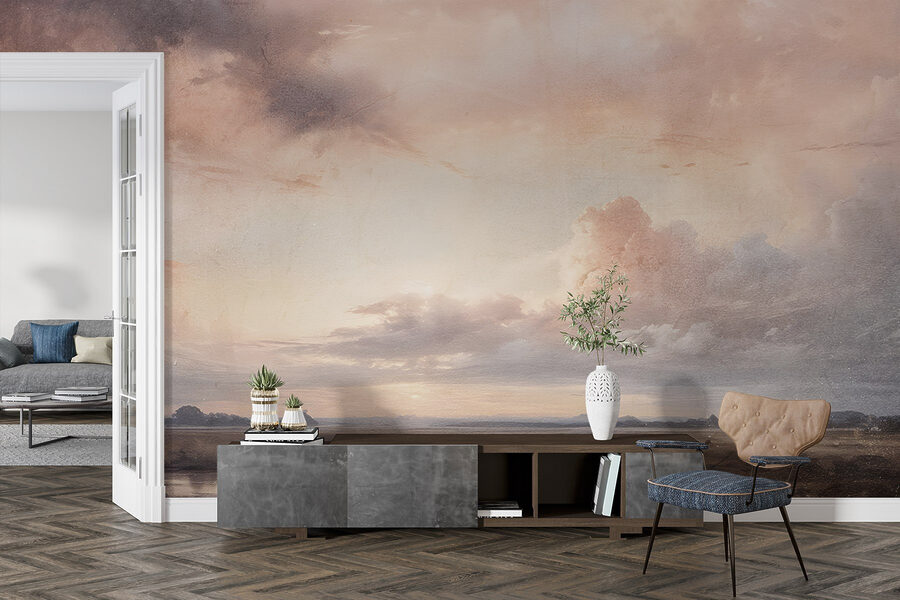Landschap met water en wolken