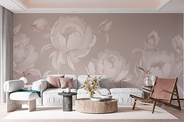 Behang met bloemen Behang met bloemen