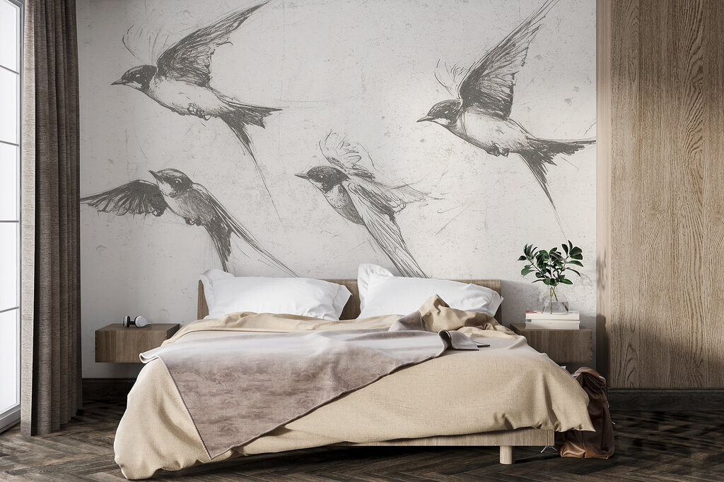 Group of birds flying