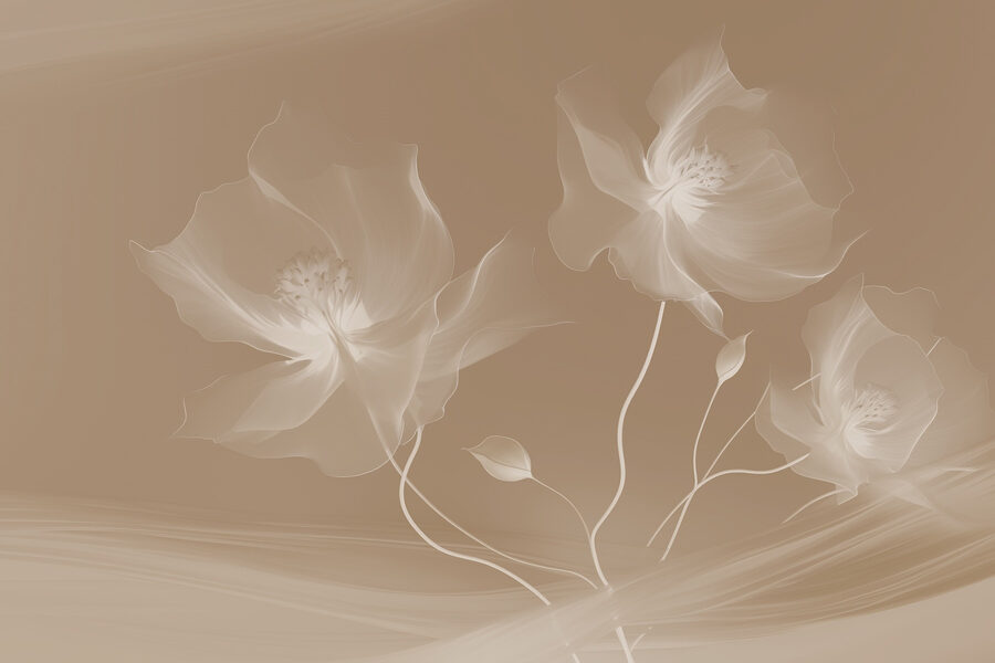 Fotobehang Delicate bloemen in zachte tinten - Afbeelding 7