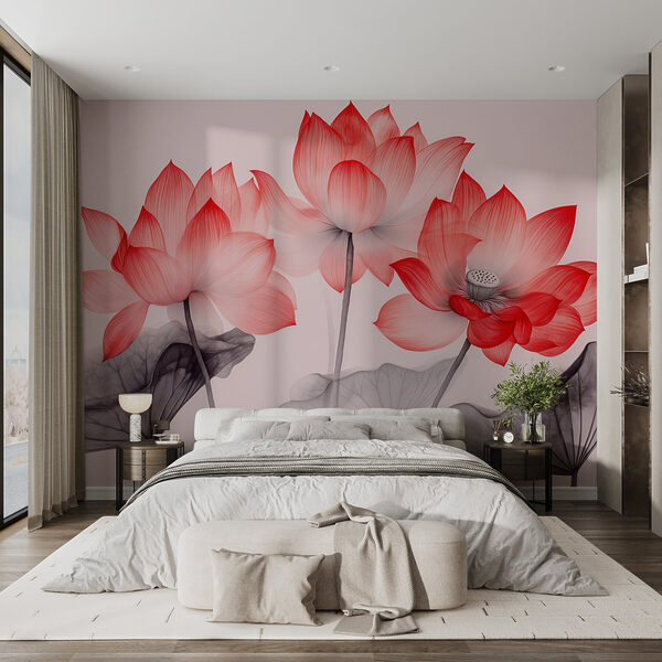 Groep roze bloemen met bladeren Groep roze bloemen met bladeren