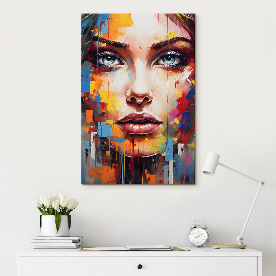 Schilderij van een vrouw’s gezicht