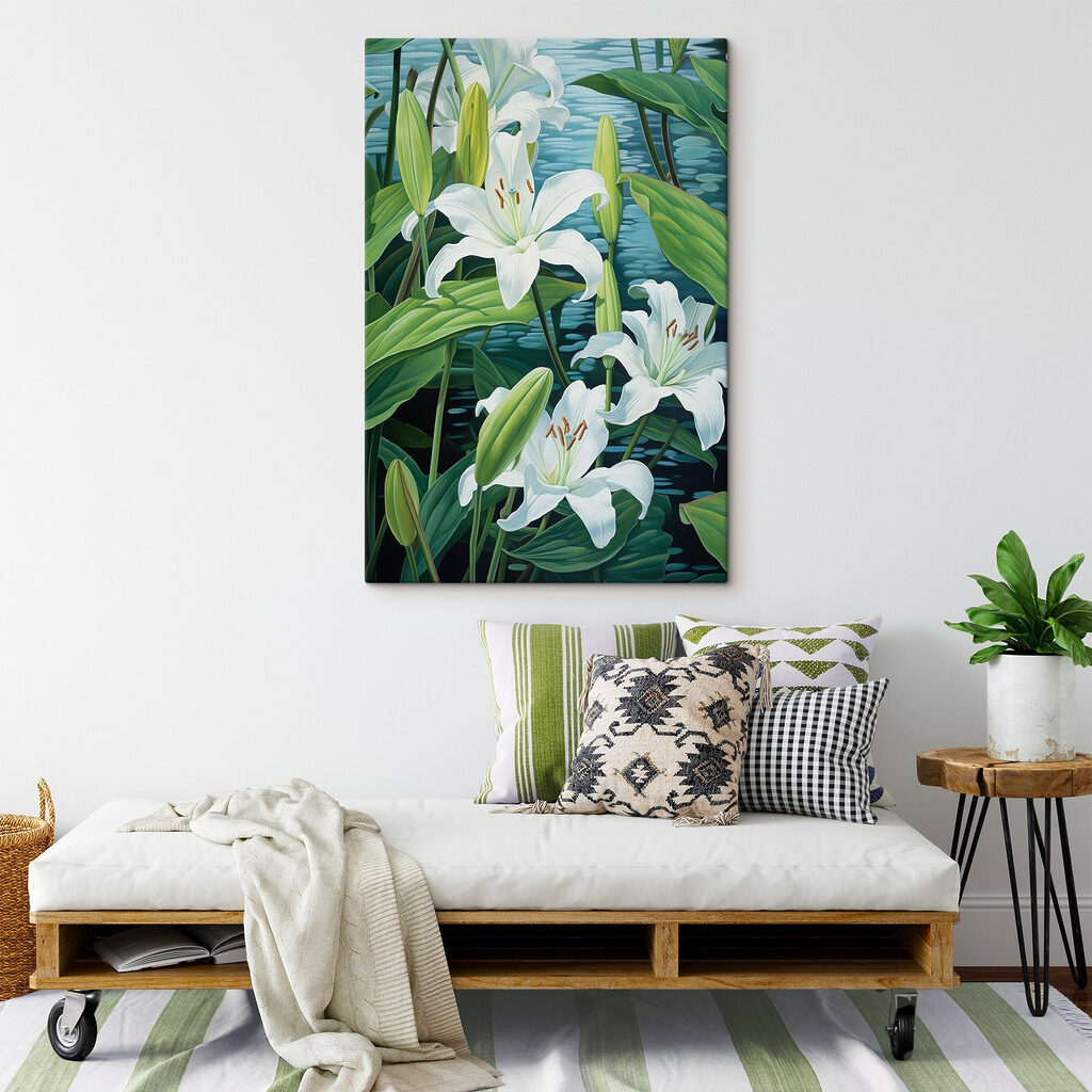 Delicate blooms on tranquil waters