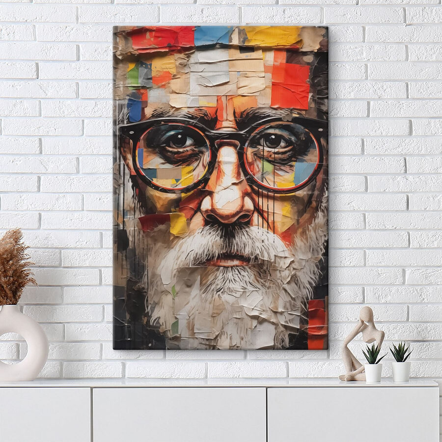 Poster van een man met bril Poster van een man met bril