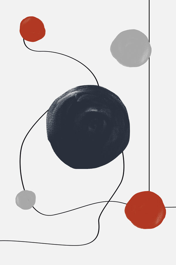 Black and red circles and lines Black and red circles and lines