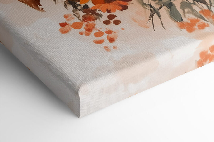 Schilderij van bloemen in een vaas Schilderij van bloemen in een vaas