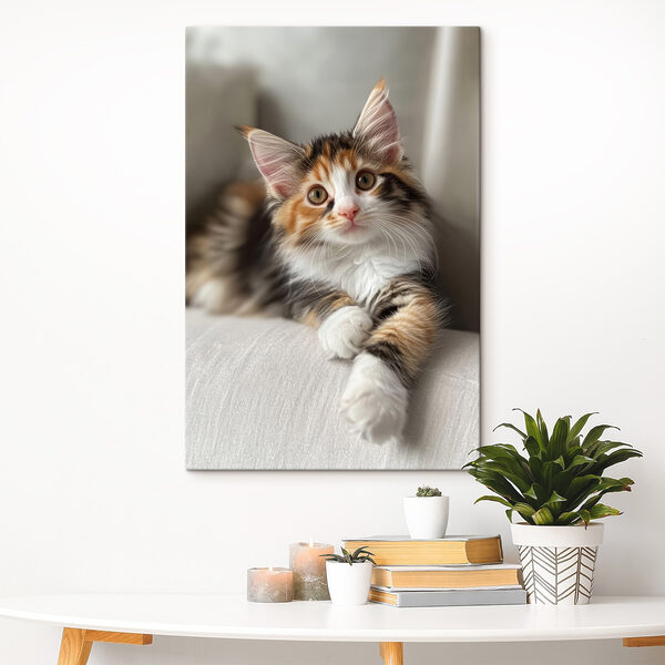 Kat liggend op een bank Kat liggend op een bank