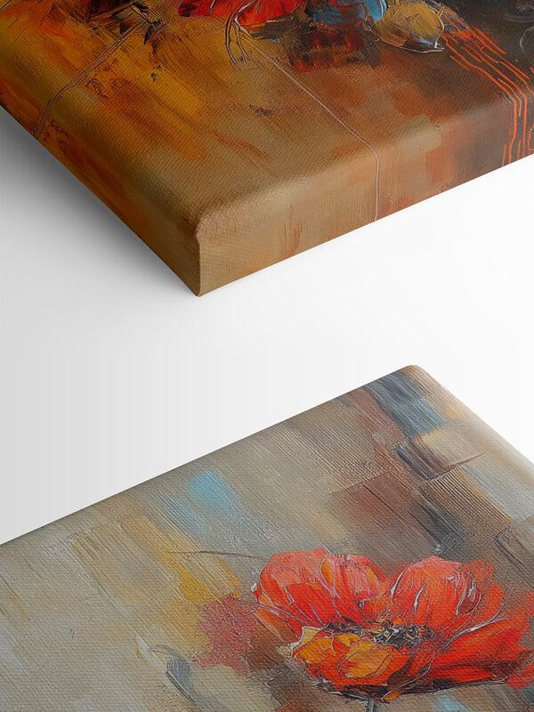 Schilderij van bloemen op een doek Schilderij van bloemen op een doek