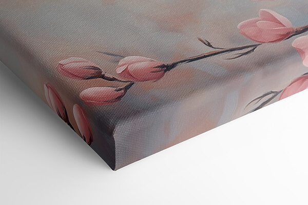 Schilderij van roze bloemen Schilderij van roze bloemen
