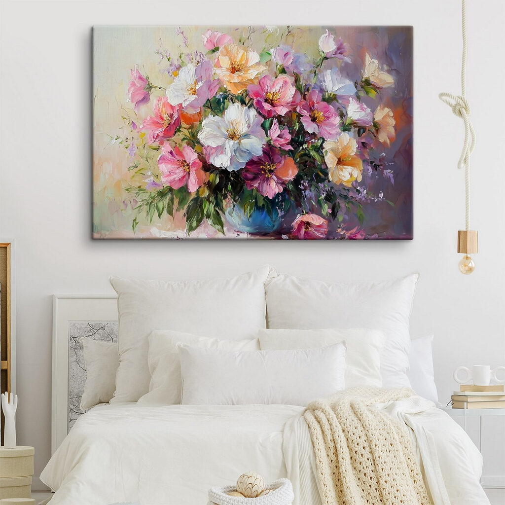 Painting of flowers in a vase Painting of flowers in a vase