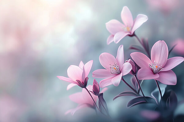Group of pink flowers Group of pink flowers