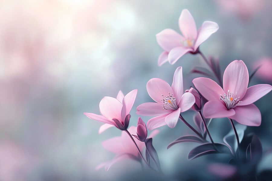 Group of pink flowers Group of pink flowers