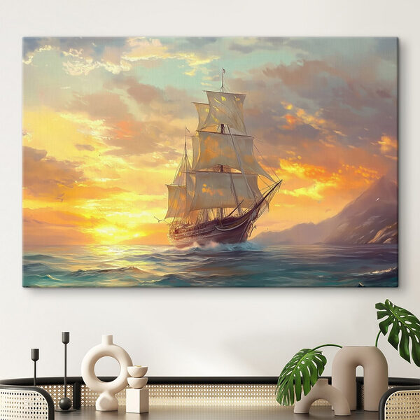 Schip in de oceaan Schip in de oceaan