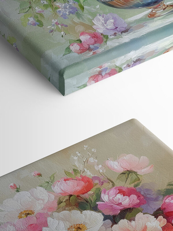 Schilderij van bloemen in een vaas Schilderij van bloemen in een vaas