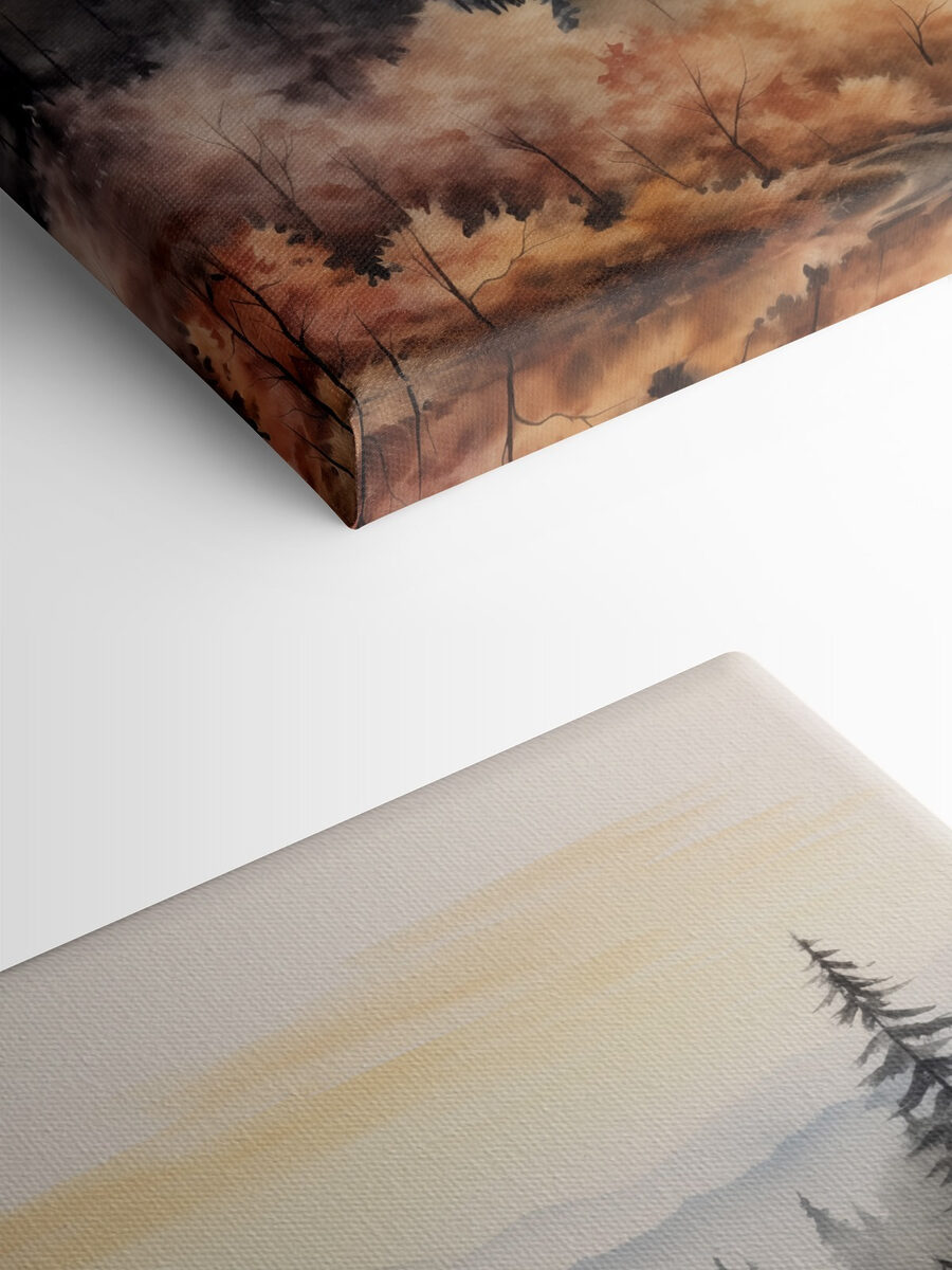 Boslandschap met mist