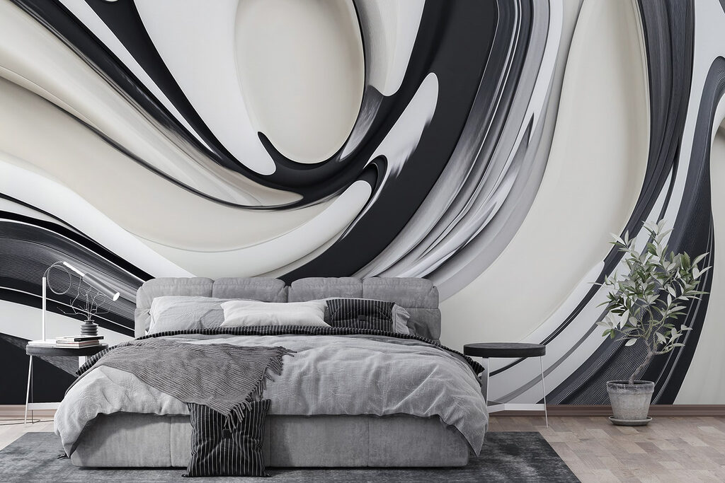 Black and white swirly design Black and white swirly design