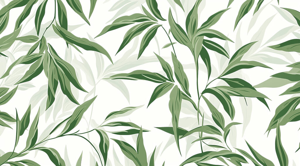 Groene bladeren op een witte achtergrond Groene bladeren op een witte achtergrond