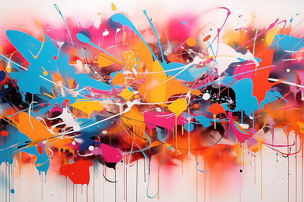 Kleurrijke spetterende kunst Kleurrijke spetterende kunst
