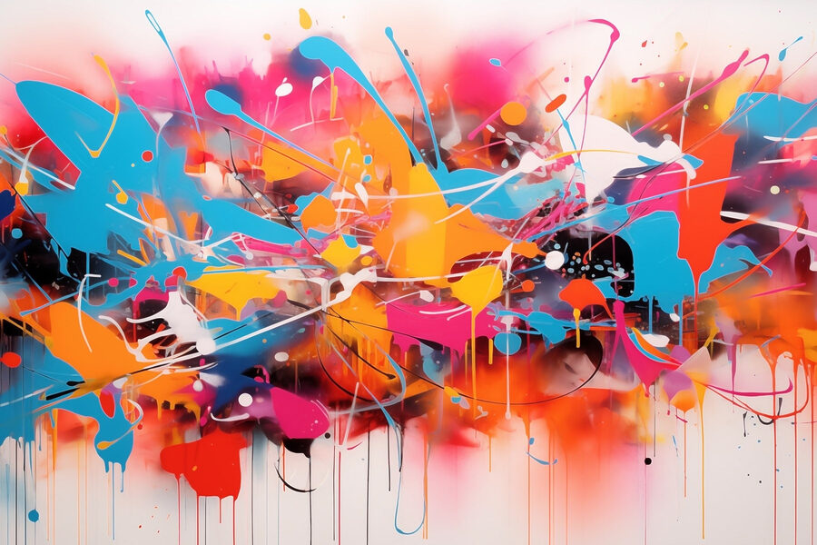 Kleurrijke spetterende kunst Kleurrijke spetterende kunst