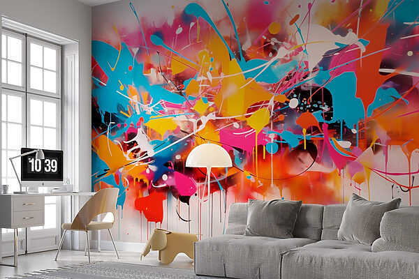 Kleurrijke spetterende kunst Kleurrijke spetterende kunst