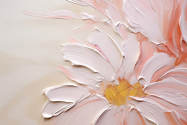 Schilderij van een bloem Schilderij van een bloem