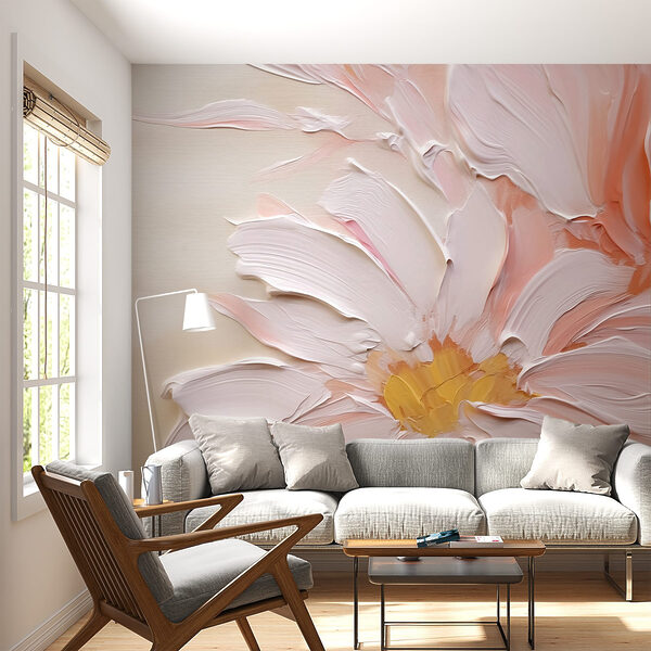 Schilderij van een bloem Schilderij van een bloem