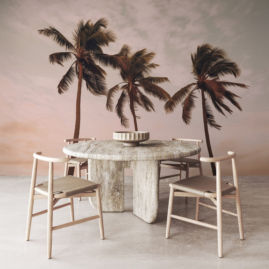 Palm trees in a row Palm trees in a row