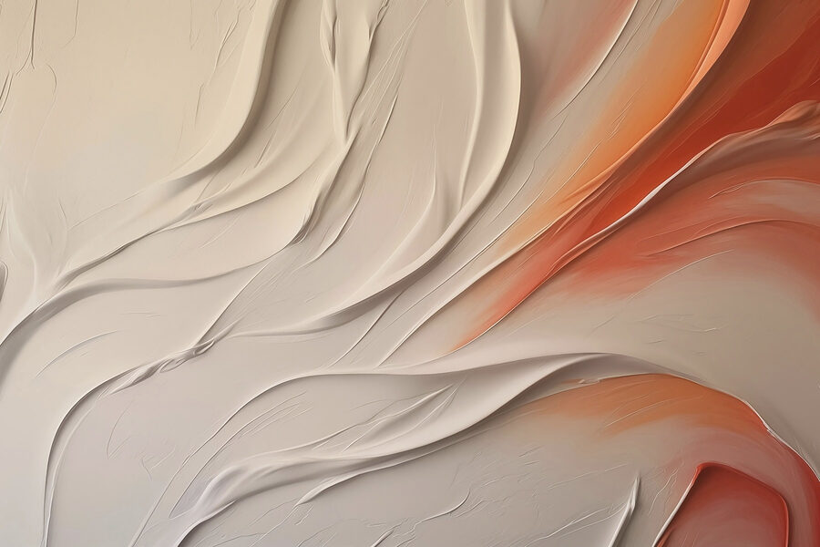 Witte en oranje golvende lijnen