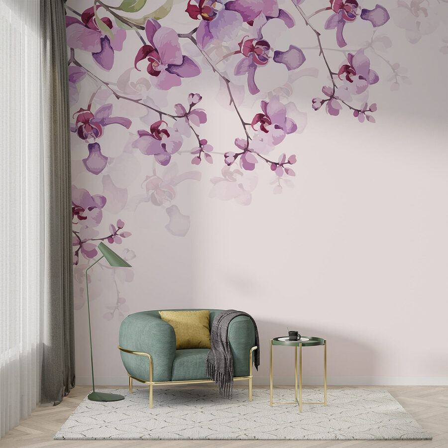 Delicate orchideeën in zachte pasteltinten