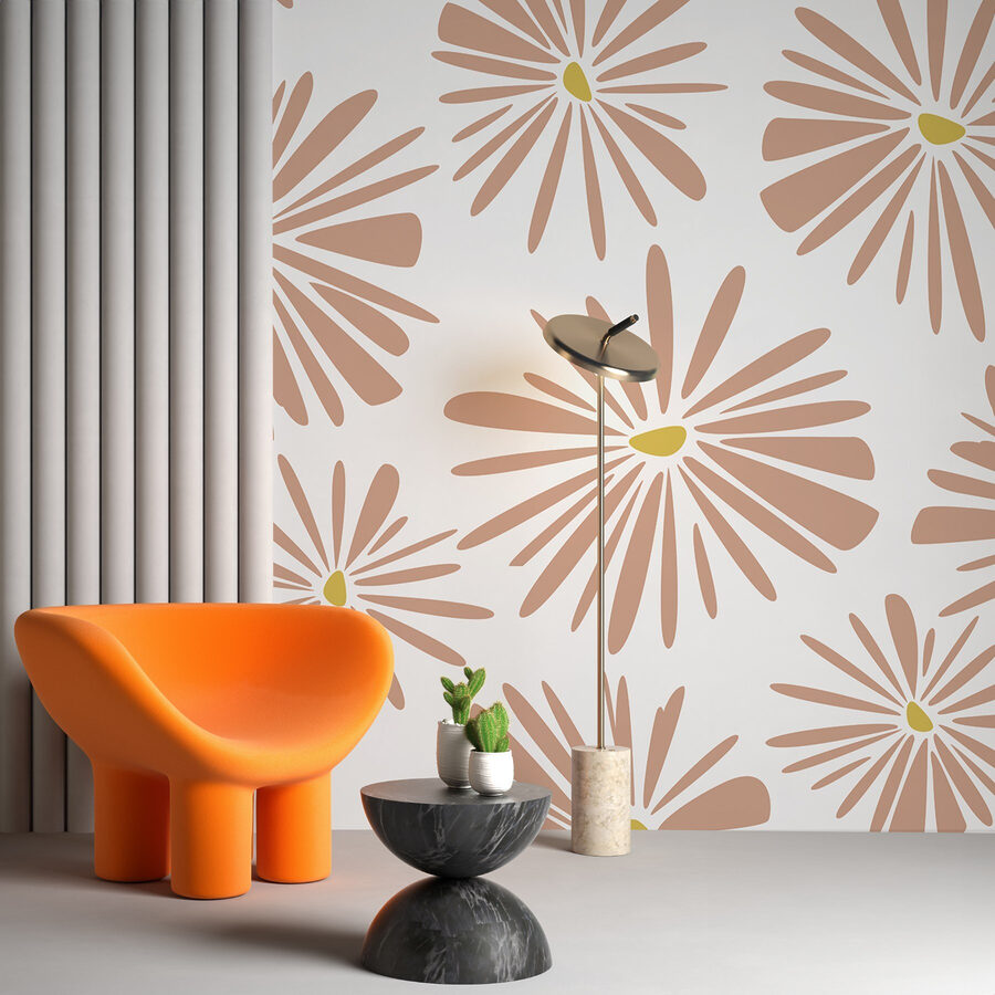 Bloemenpatroon op witte achtergrond