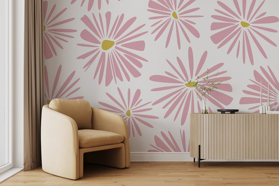 Patroon van roze bloemen