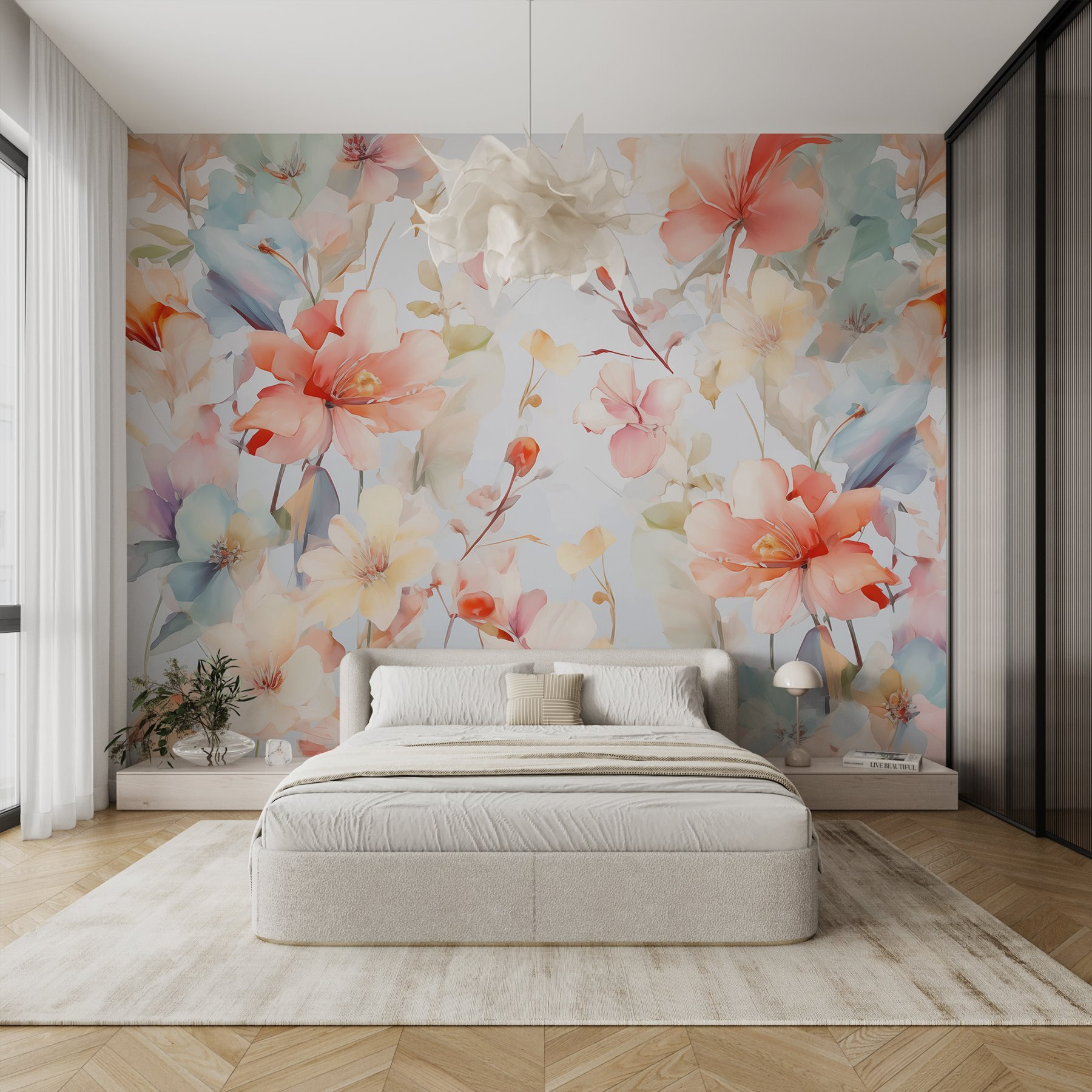 Colorful flowers on a white background Colorful flowers on a white background