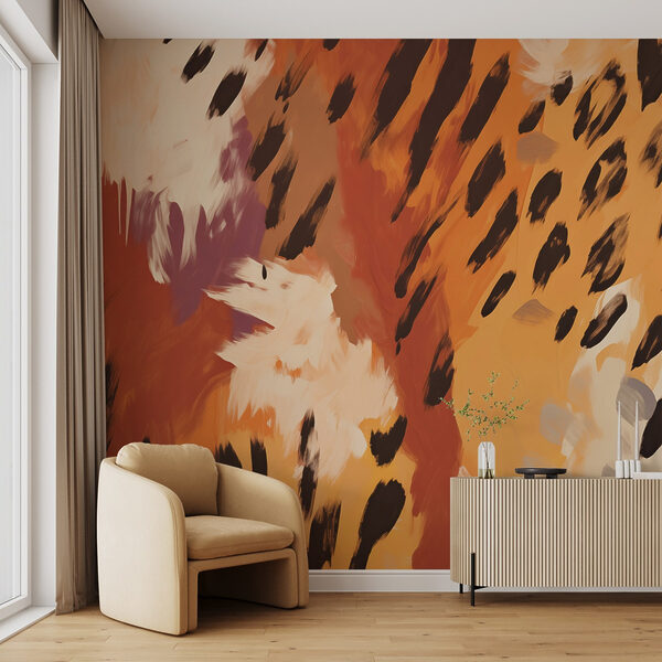 Abstract dierenprintontwerp in warme tinten Abstract dierenprintontwerp in warme tinten