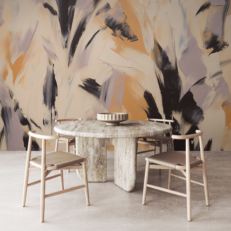 Abstracte streken in zachte tinten