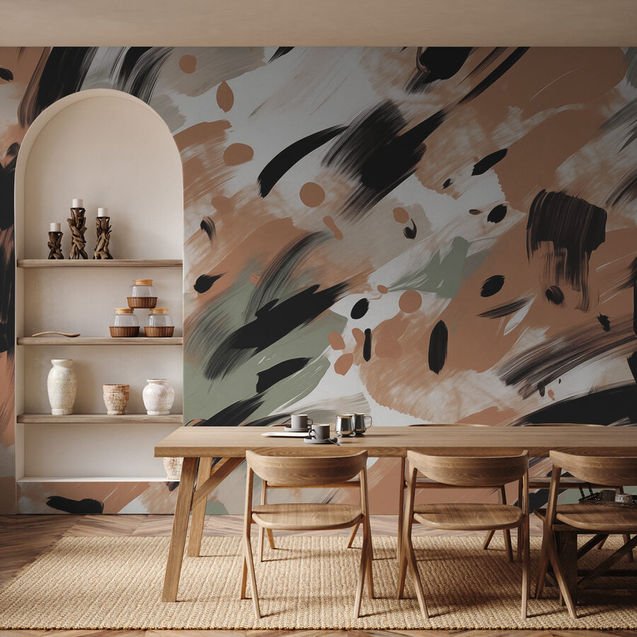 Abstracte streken in aardetinten