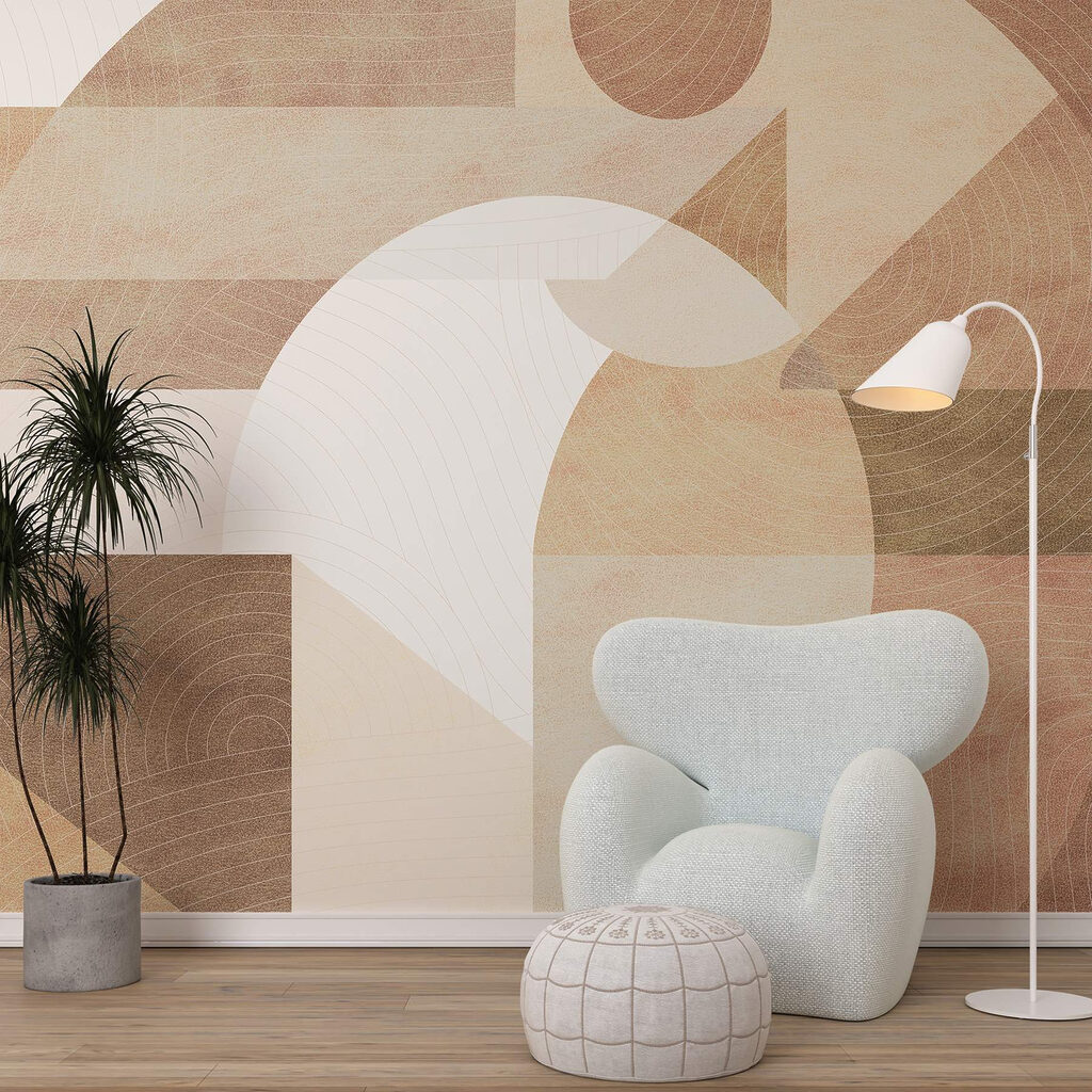 Abstract shapes and muted tones blend Abstract shapes and muted tones blend