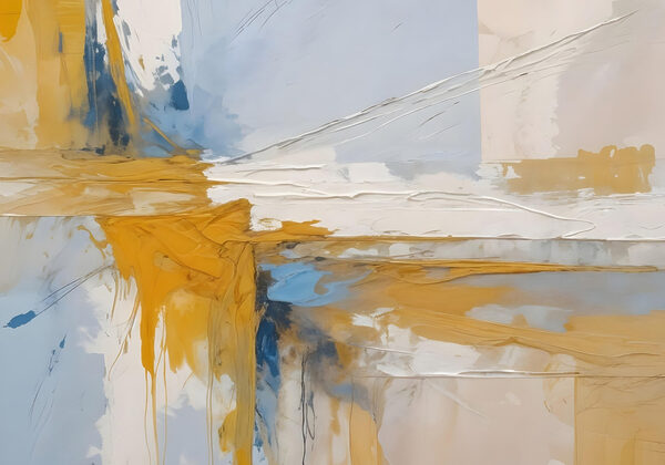Schilderij van een kleurrijk schilderij Schilderij van een kleurrijk schilderij