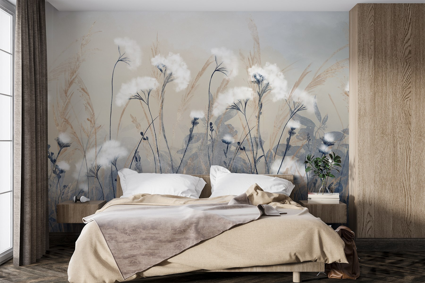 Group of flowers in a field