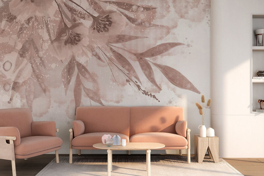 Zachte bloemen in pasteltinten.