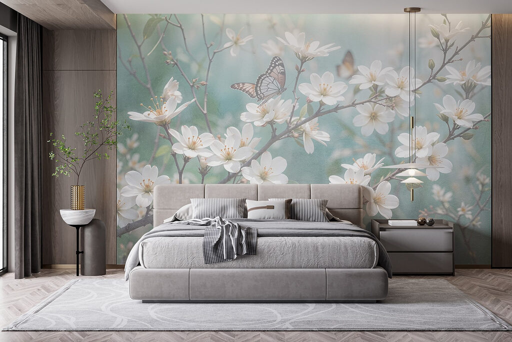 Butterfly on a white flower Butterfly on a white flower