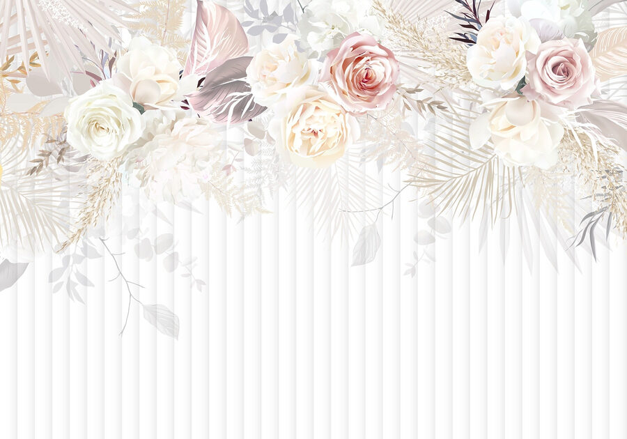 Witte en roze bloemen