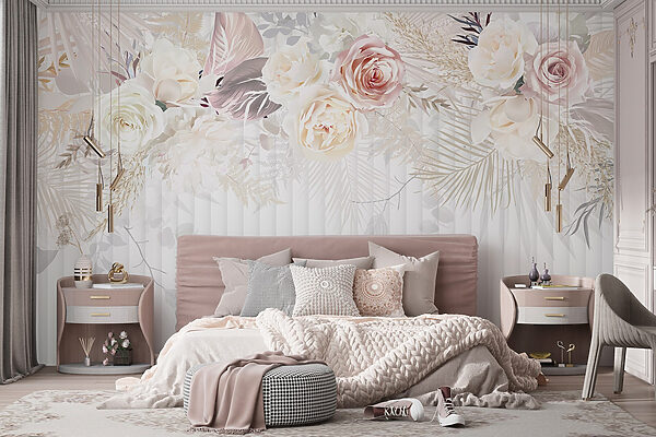 Witte en roze bloemen Witte en roze bloemen