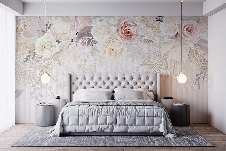 Witte en roze bloemen