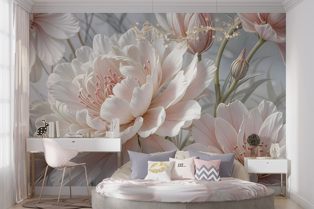 Delicate blooms in soft hues