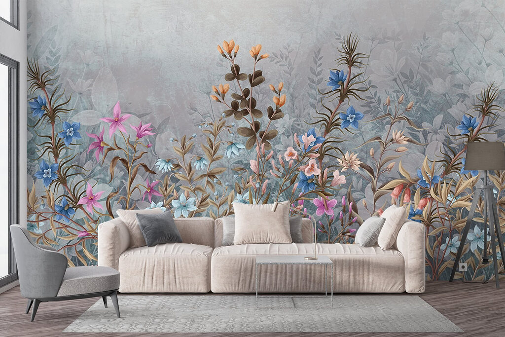 Schilderij van bloemen en bladeren w08428pig11r 1024x683 - Schilderij van bloemen en bladeren